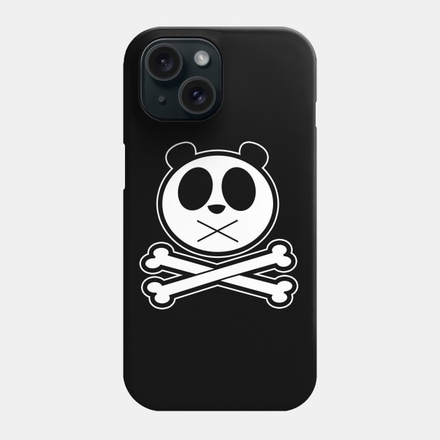 Panda Cross Bone Phone Case by adamzworld