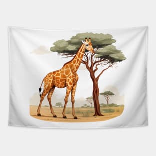 Watercolor Giraffe Tapestry