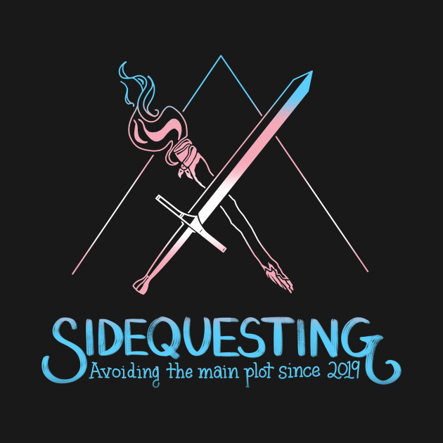 Sidequesting Trans Pride Front and Back by Sidequesting