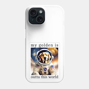 Outta This World Golden Retriever Phone Case