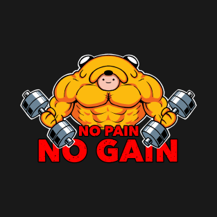 GYM TIMe, No Pain, NO Gain T-Shirt