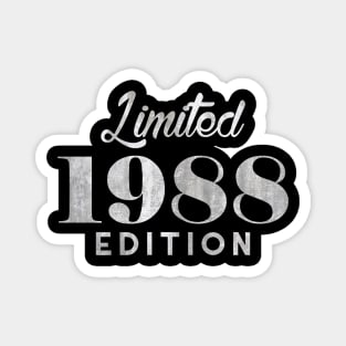 Limited Edition 1988 Birth Year 30 years old Magnet