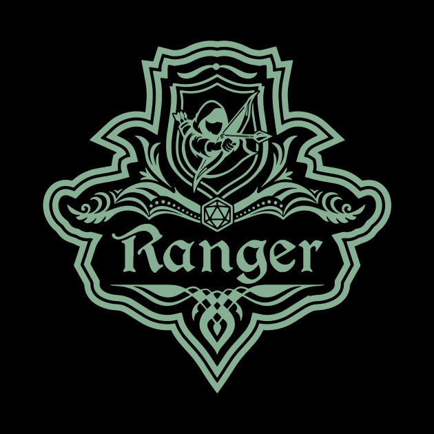 D&D Ranger 1 Color Emblem by Sunburst