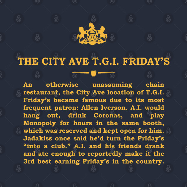 Real Historical Philadelphia - The City Ave TGI Friday's by OptionaliTEES