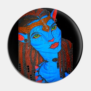 Blue girl Pin