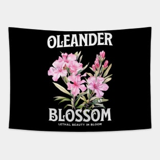 Oleander blossom,  Oleander Sweatshirt, flowers, floral art, watercolor illustration of nerium oleander, poisonous plant, wild oleander Tapestry