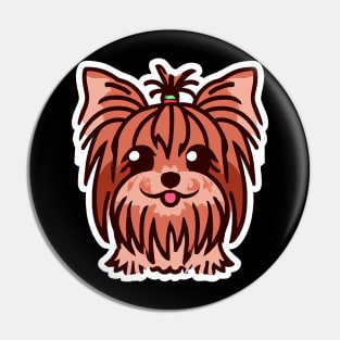 Cute Yorkshire Terrier Dog Lover Yorkie Retro Pin