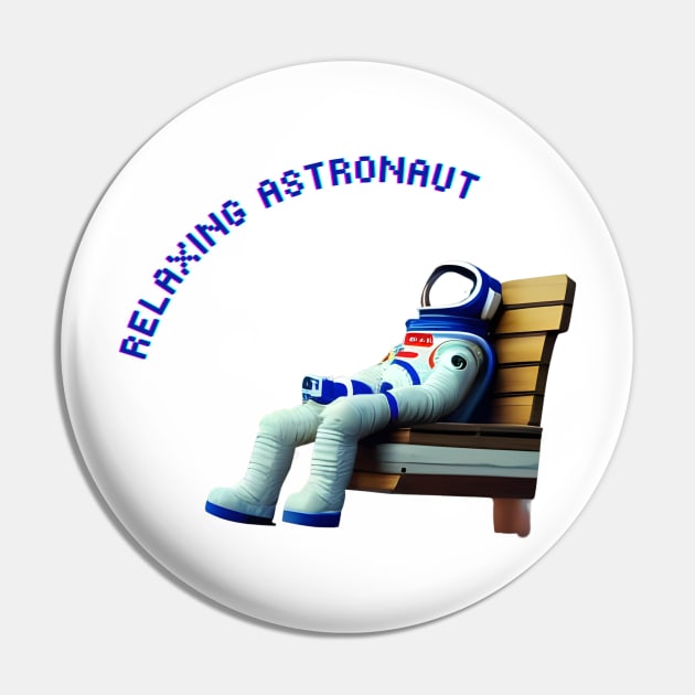 Relaxing Astronaut Pin by seguns1