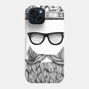 Bearded King - Awesome Tattoo Style Beard T-Shirt Phone Case