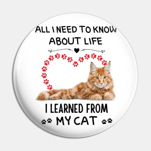 All I Need To Know About Life I Learned From My Cat Pin