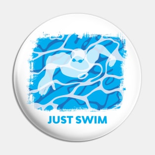 Swim Pool Just Swim Freestyle Pin