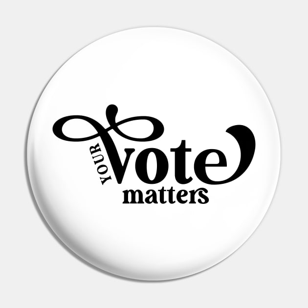 Your Vote Matters Pin by CatsCrew