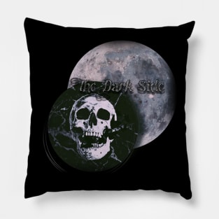 Halloween, aesthetics, skull, devil, ghost, spooky, creepy, skeleton, moon, marble, butterfly, retro, vintage, gothic, horror, dark side Pillow