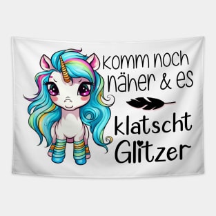 Komm noch näher & es klatscht Glitzer Tapestry