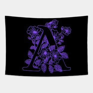 Floral Alphabet Themed Tapestry