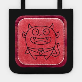 Funny Red Halloween Demon Tote