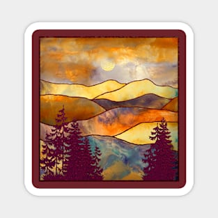 Mountain view landscape 1 Magnet