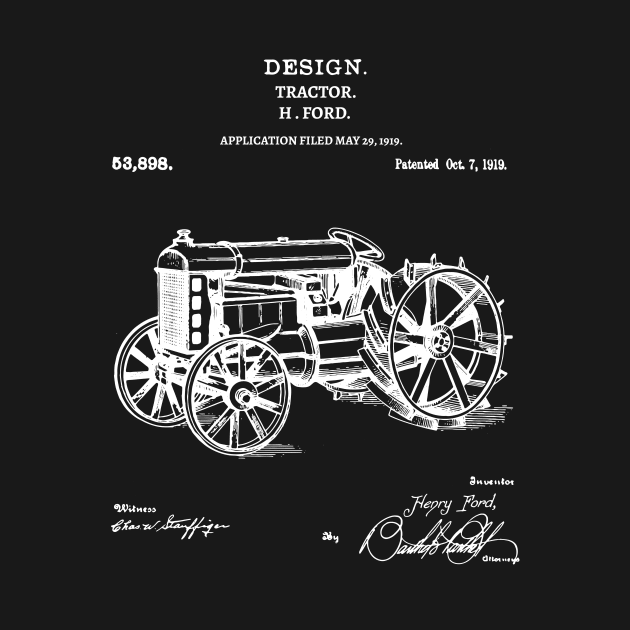 Ford Tractor Patent 1919 Vintage Tractor patent by Anodyle