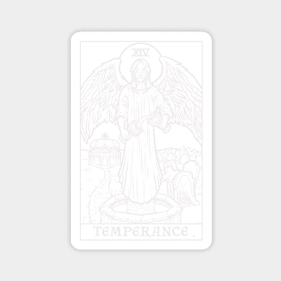 Temperance Tarot Card Crying Angel Statue Magnet