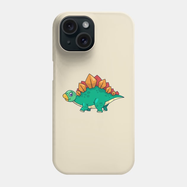 Stegosaurus Dinosaur Phone Case by Mako Design 