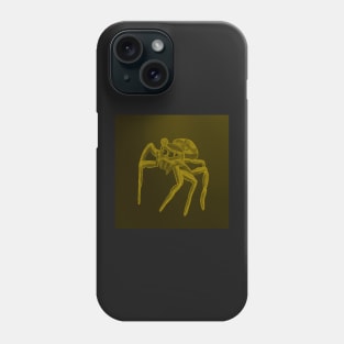 Jumping Spider Drawing V18 (Yellow 2) Phone Case