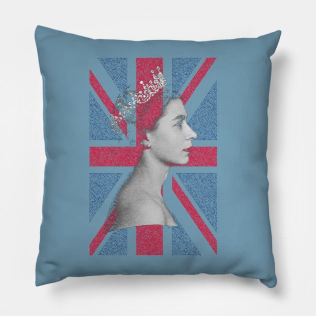 Queen Elizabeth Pillow by arxitrav