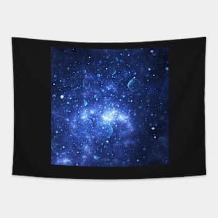 Sparkling blue universe Tapestry