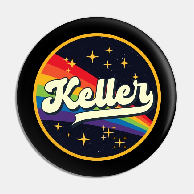 Keller // Rainbow In Space Vintage Style Pin by LMW Art