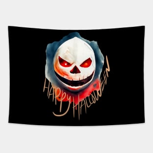 Happy Halloween Skeleton Face Tapestry