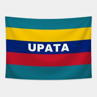 Upata City in Venezuelan Flag Colors Tapestry