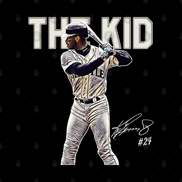 Ken Griffey Jr The Kid Basketball Legend Signature Vintage Retro 80s 90s Bootleg Rap Style by CarDE