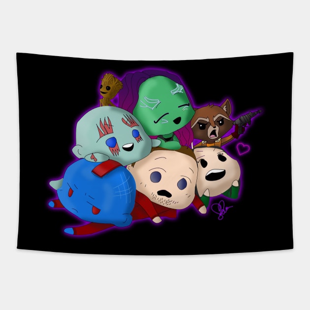 Guardians Of The Dog Pile Tapestry by SamSteinDesigns