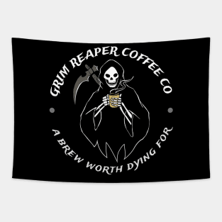 Grim Reaper Coffee Company Coffee Fan Gift Tapestry