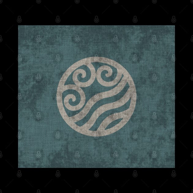 Atla Tapestry 5 - Flag of the Water Tribe (South) by Cleobule