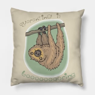 bored sloth Pillow