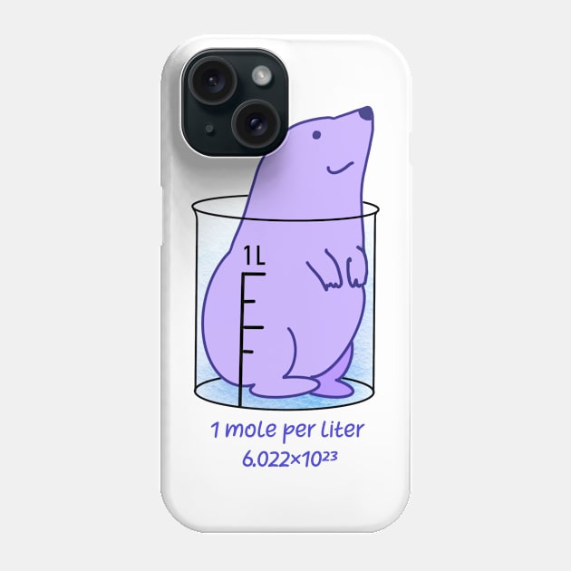 One mole per litre Chemistry Pun Mole Phone Case by labstud