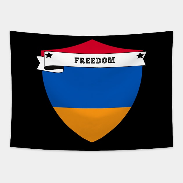 ARMENIA FREEDOM, ARMENIA COUNTRY SHIELD, MINIMALIST ARMENIA FLAG, I LOVE ARMENIA , BORN IN ARMENIA Tapestry by Just Simple and Awesome