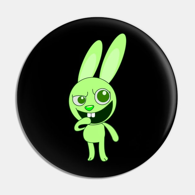 Crazy and Evil Rabbit/Bunny Animal Pin by Normo Apparel