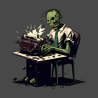 "Backward Braindead" - A Vintage Zombie Office Worker T-Shirt