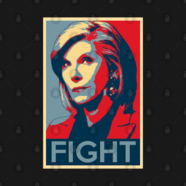 Diane Lockhart FIGHT Poster by baranskini