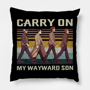 Carry On My Wayward Son Abbey Road, Winchester Supernatural Pillow