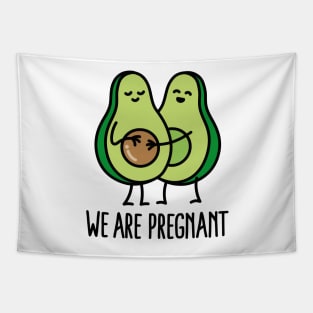 We are pregnant - Avocado Tapestry