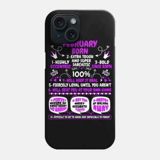 February Born Phone Case