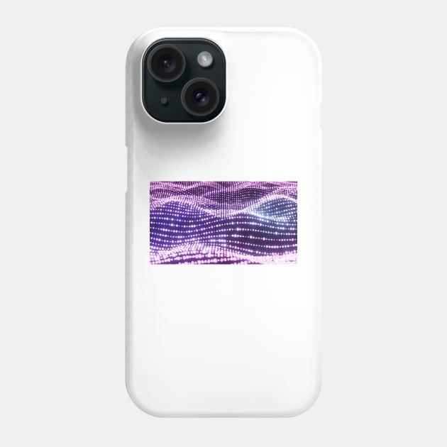 Glittering Wave of Glowing Cubes Phone Case by jrfii ANIMATION