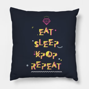 Eat Sleep Kpop Repeat Pillow