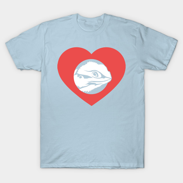 Discover Cute Heart & Bearded Dragon - Bearded Dragons - T-Shirt