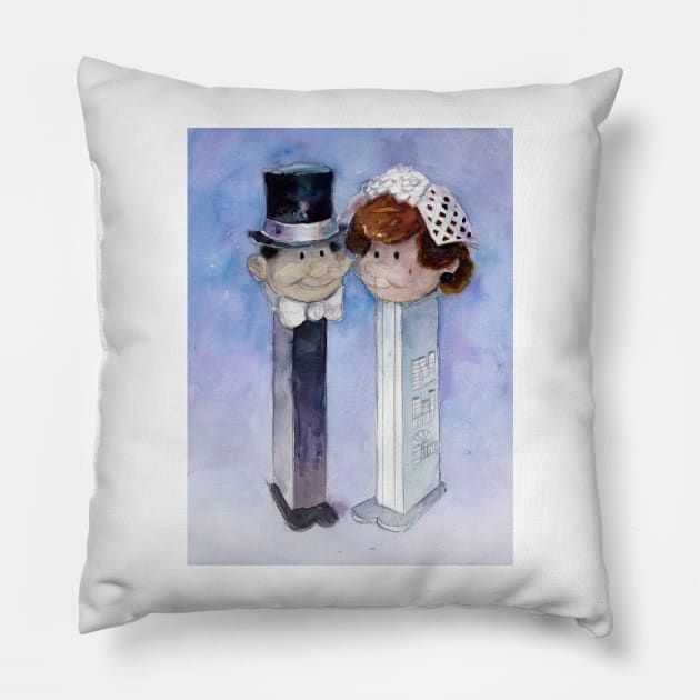 Pez Couple - Perfect Wedding Gift Pillow by dfrdesign