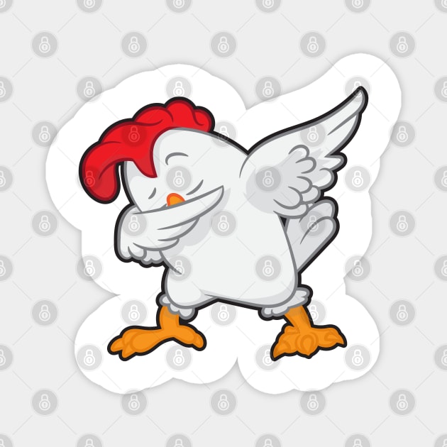 Dabbing Chicken Dance Dancing Chick Magnet by Shirtbubble