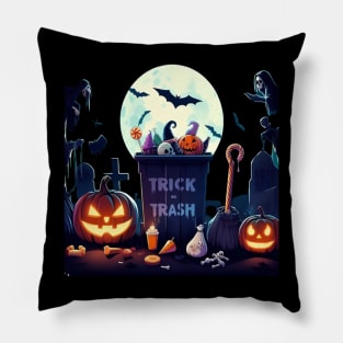 trick or trash Pillow