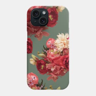 Just Flowers on Soft Green Phone Case